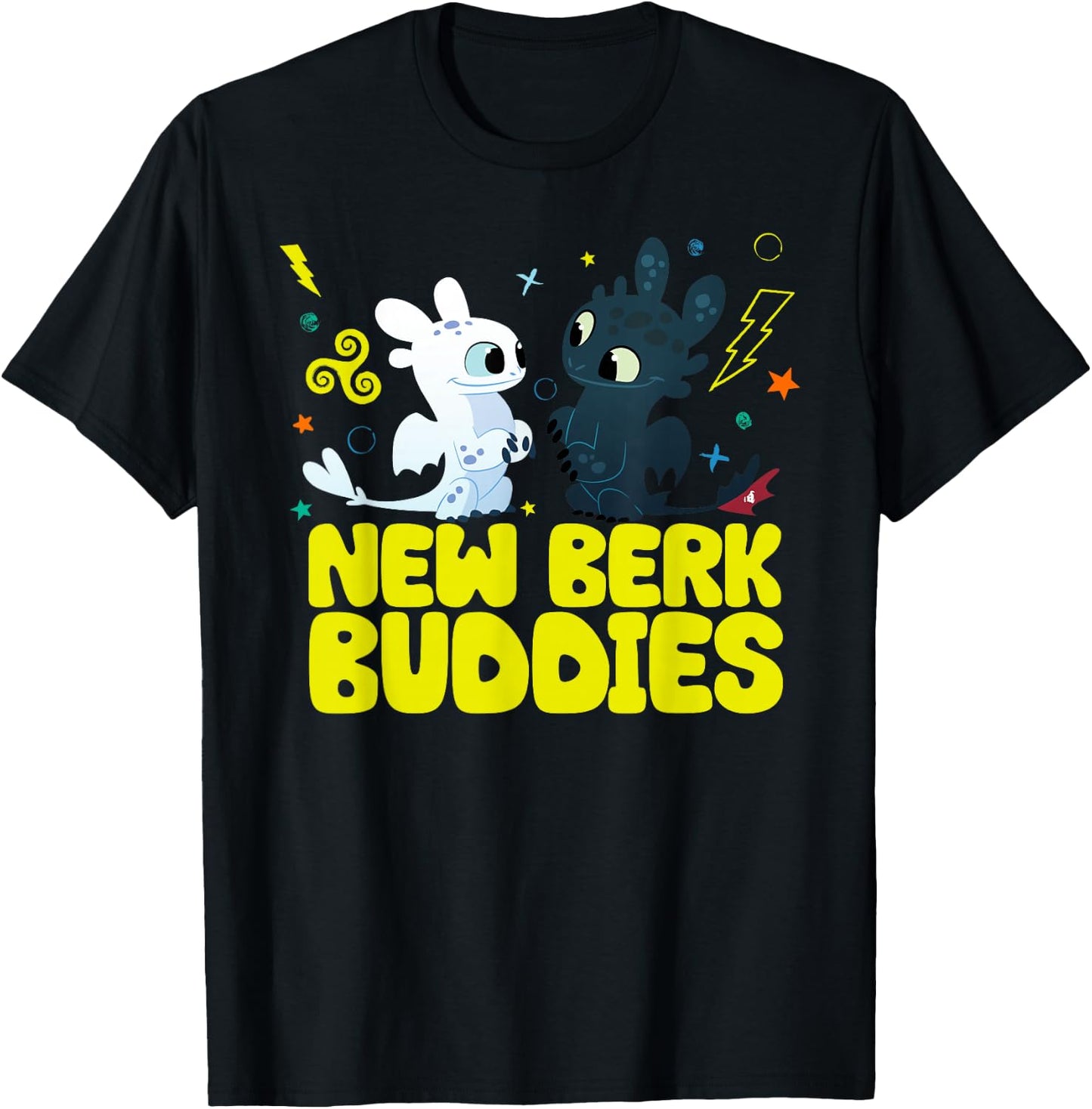 How to Train Your Dragon 3 New Berk Buddies T-Shirt - T-Shirt | Black