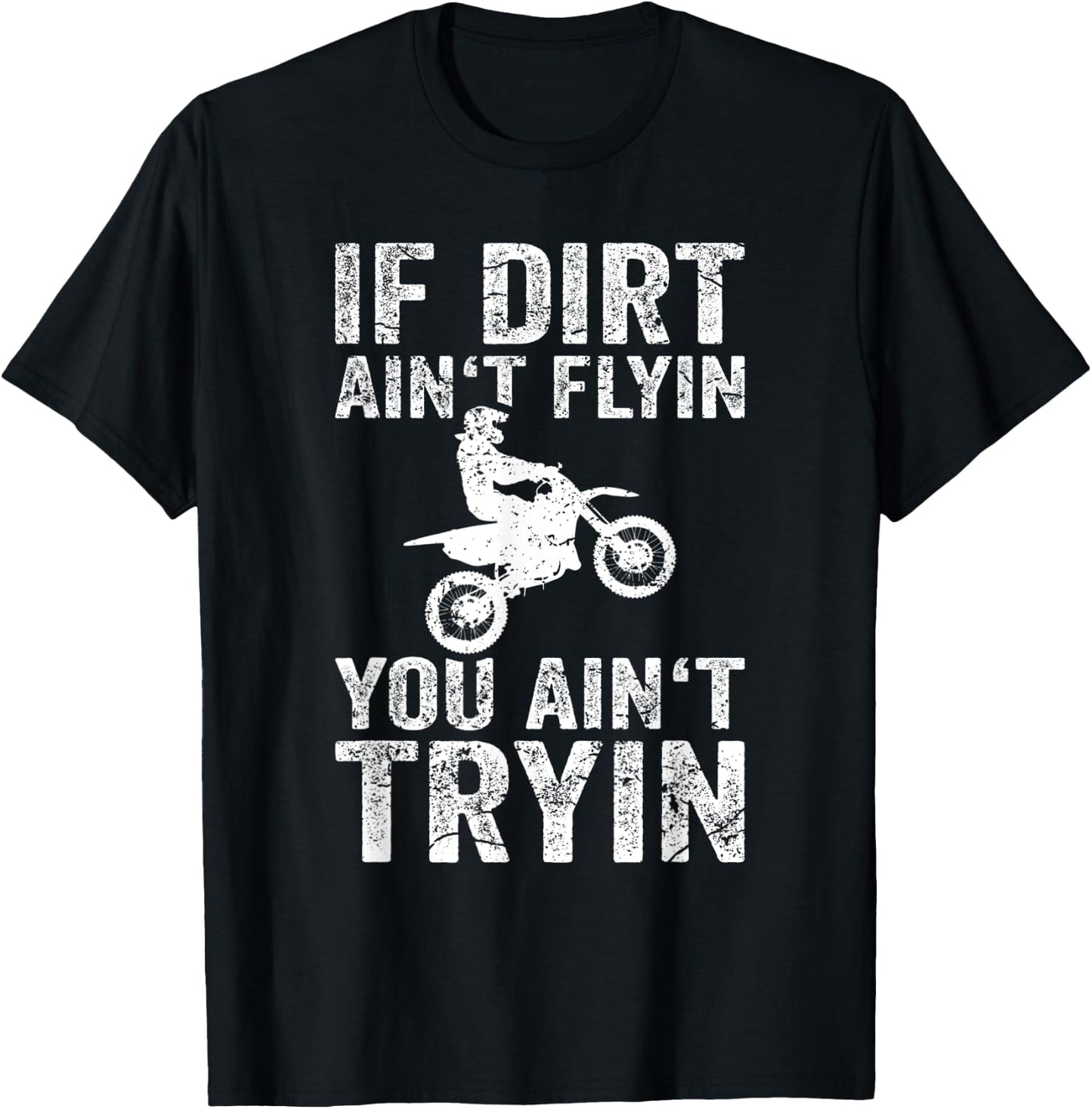 4T Dirt Bike Shirts Motocross T-Shirt - T-Shirt | Black