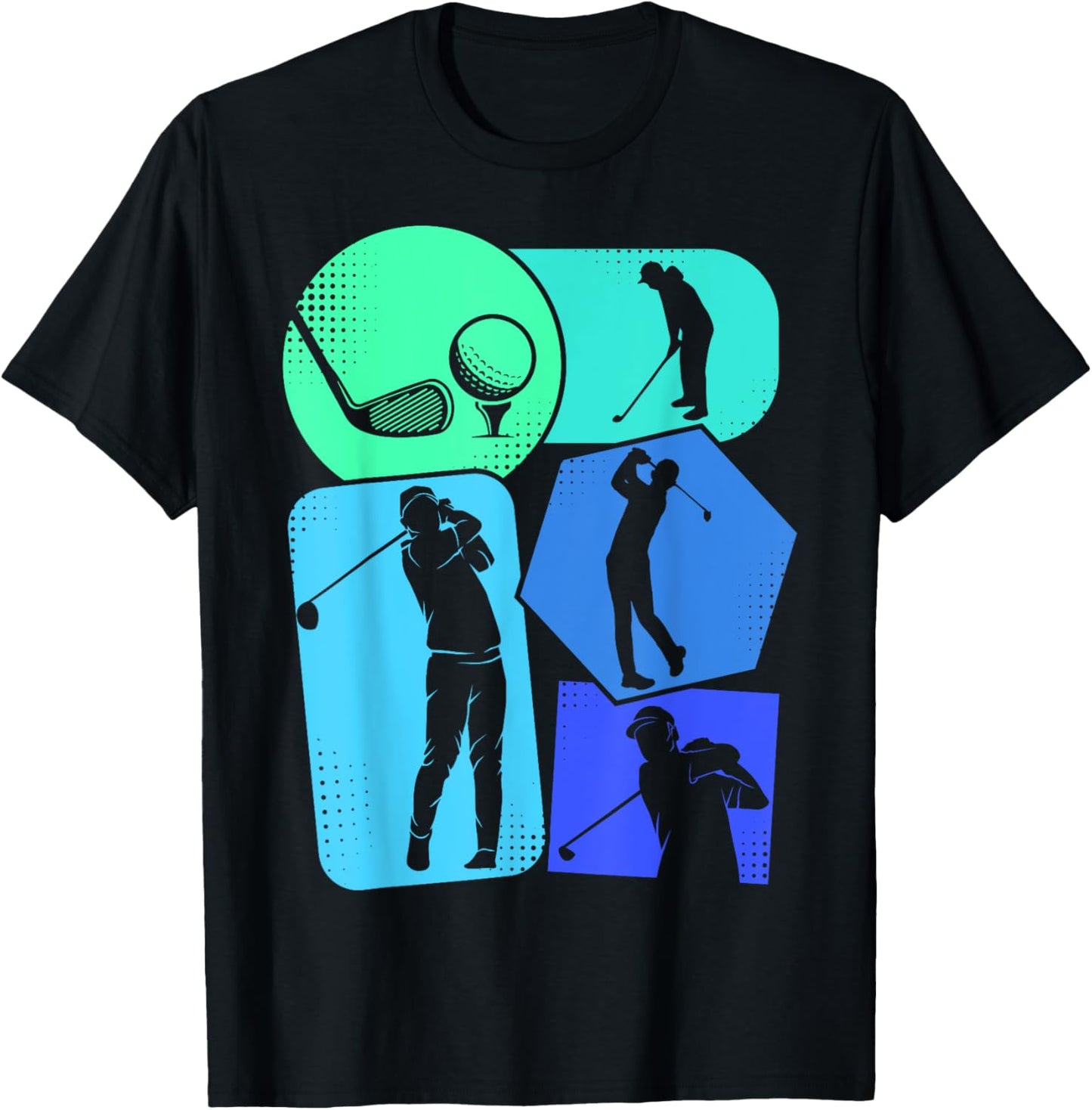 Golf Golfer Kids Boys Men Golfing T-Shirt - T-Shirt | Black