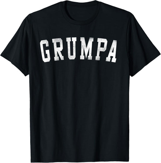 Grumpa - Classic Bold Font Father's Day Grumpa T-Shirt - T-Shirt | Black