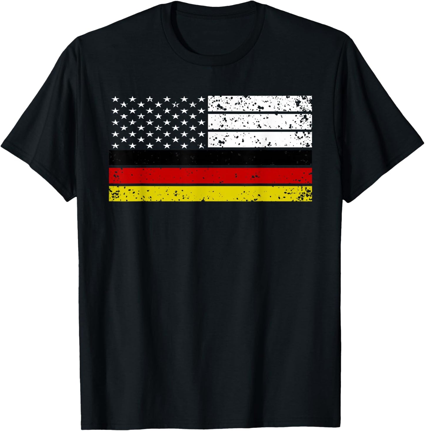 Vintage German American Flag Germany USA T-Shirt - T-Shirt | Black