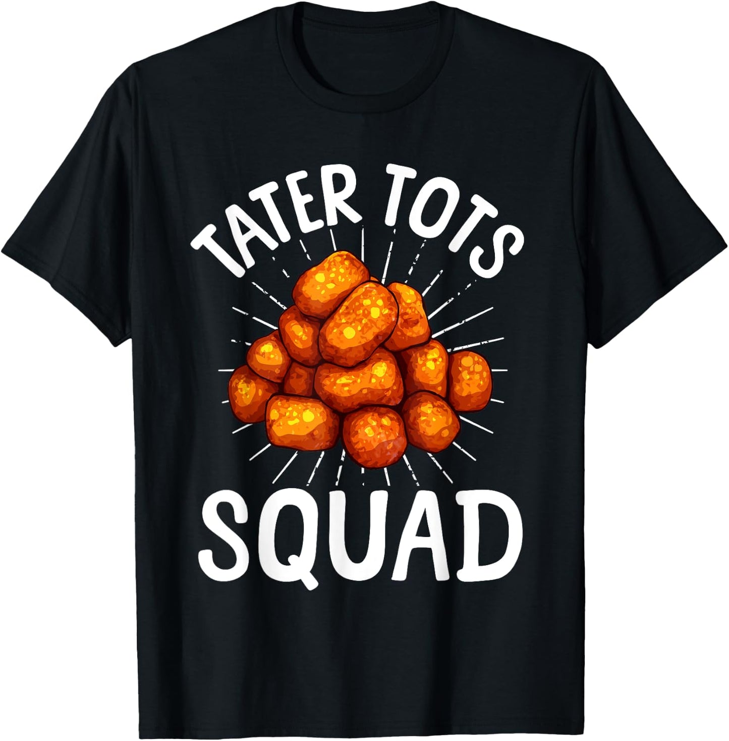 Cool Tater Tot Art Women Kids Potato Tater Tot Lover T-Shirt - T-Shirt | Black