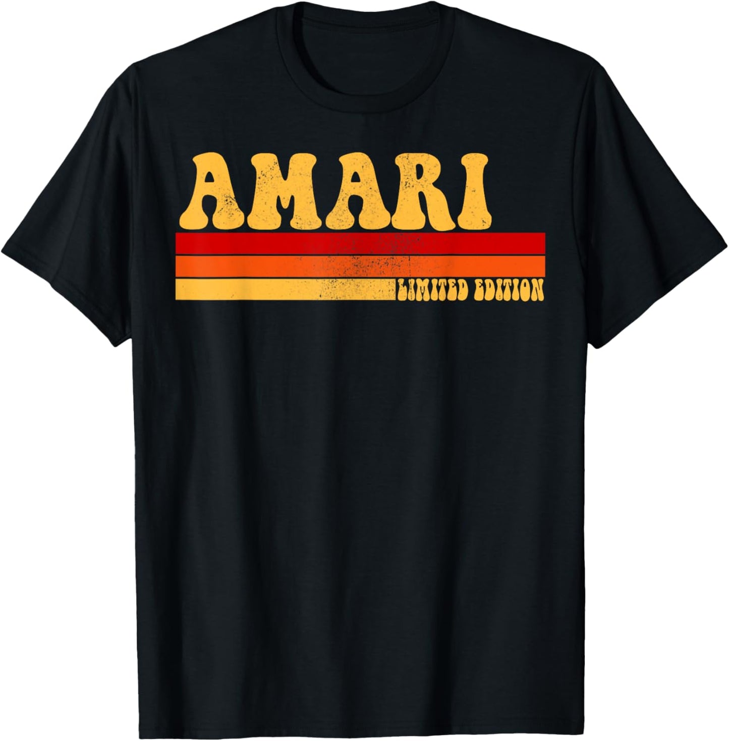 AMARI Name Personalized Idea Men Retro Vintage AMARI T-Shirt - T-Shirt | Black