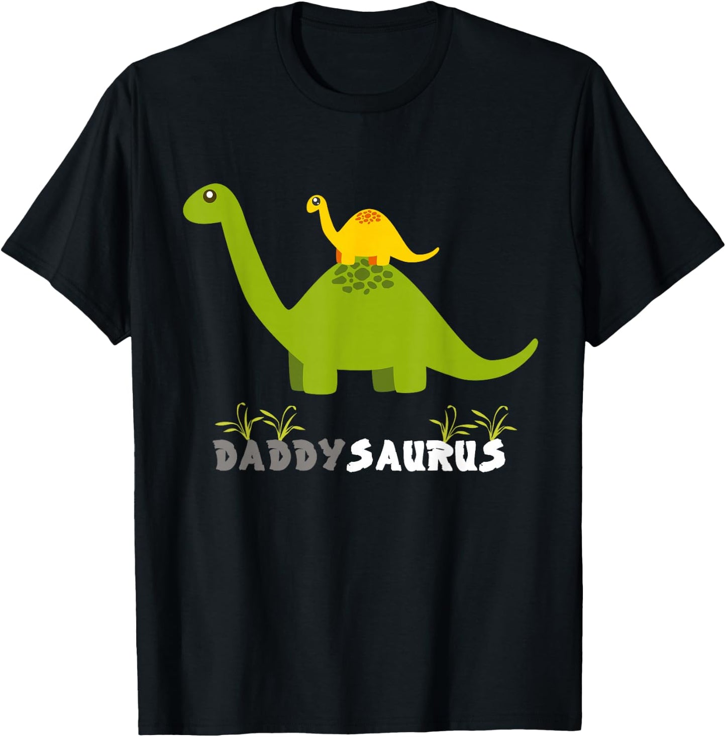 Daddysaurus Shirt Funny Father Dinosaur Daddy Saurus T-Shirt - T-Shirt | Black