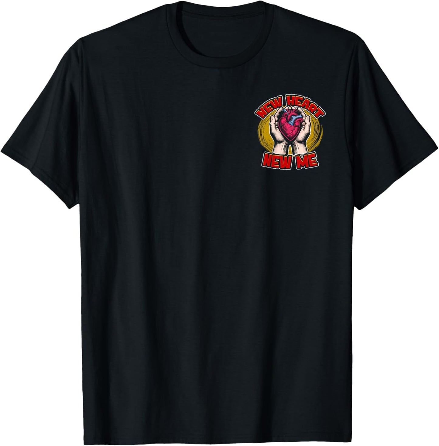 New Heart, New Me Transplant Survivor Minimalist T-Shirt - T-Shirt | Black