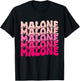 Retro Malone Girl First Name Boy Personalized Groovy 80's T-Shirt - T-Shirt | Black