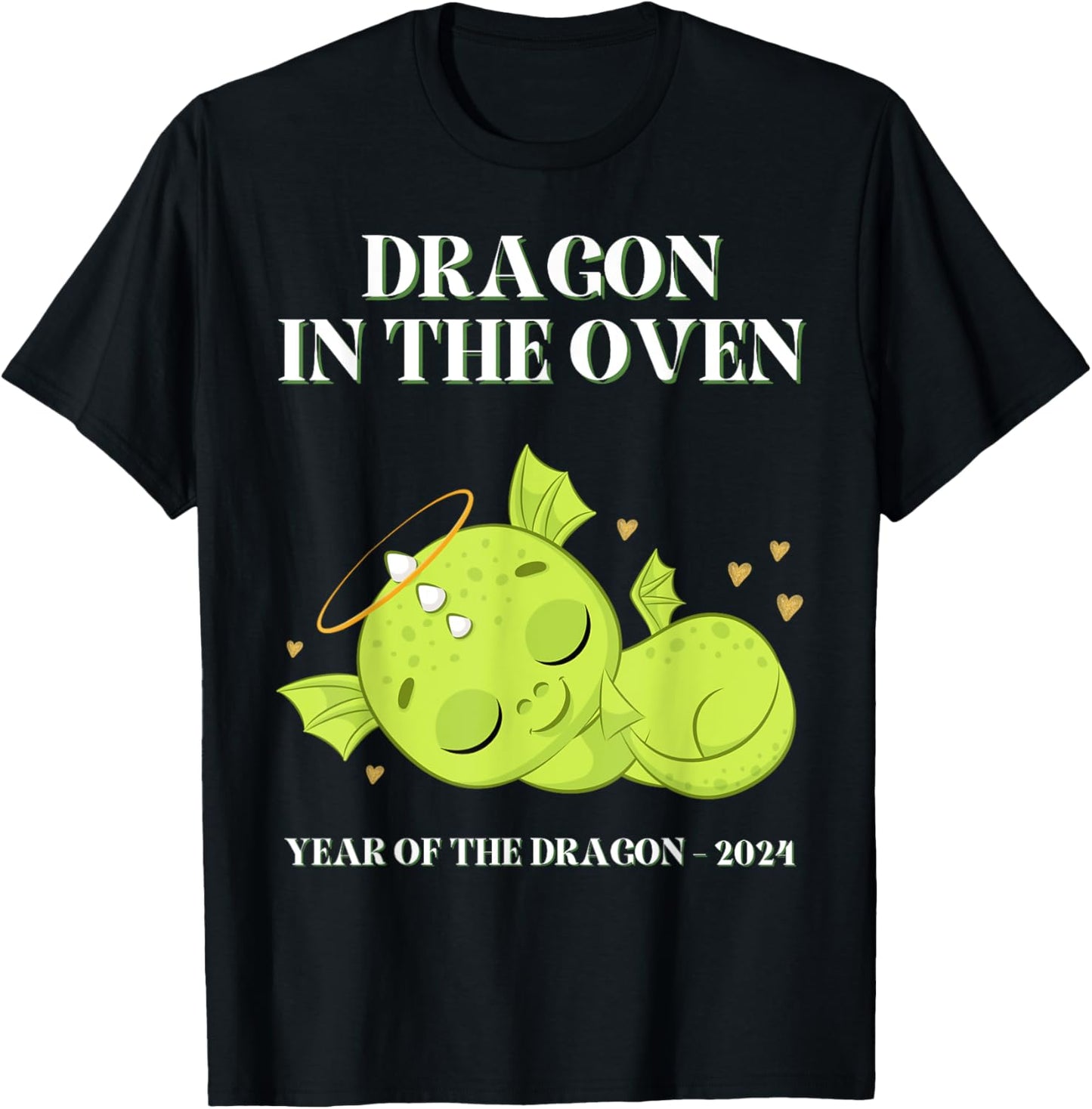 Baby Shower, Expecting Mom, Mothers Day 2024, Year of Dragon T-Shirt - T-Shirt | Black