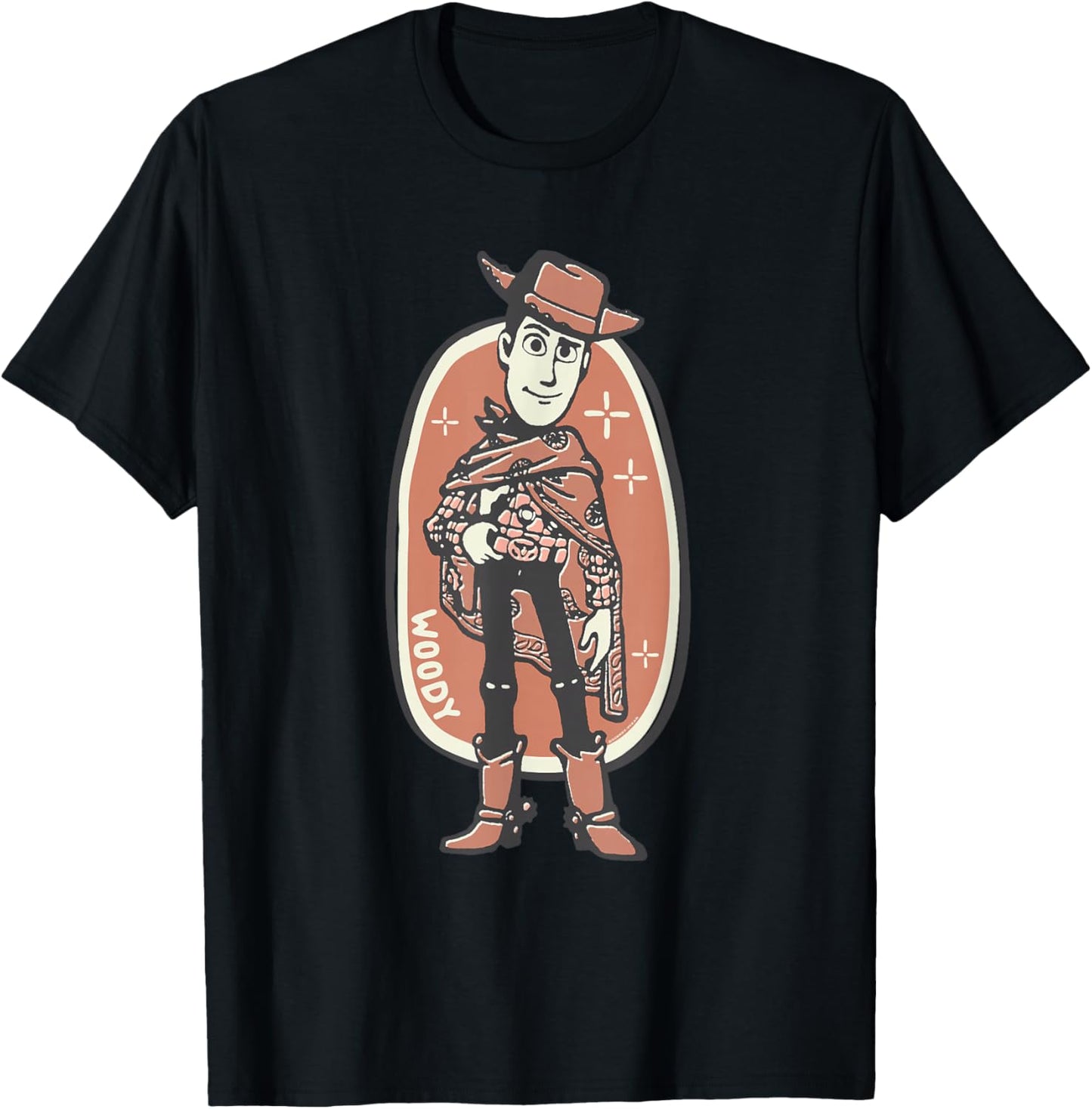 Disney & Pixar's Toy Story 5 Woody with Poncho Retro Western T-Shirt - T-Shirt | Black