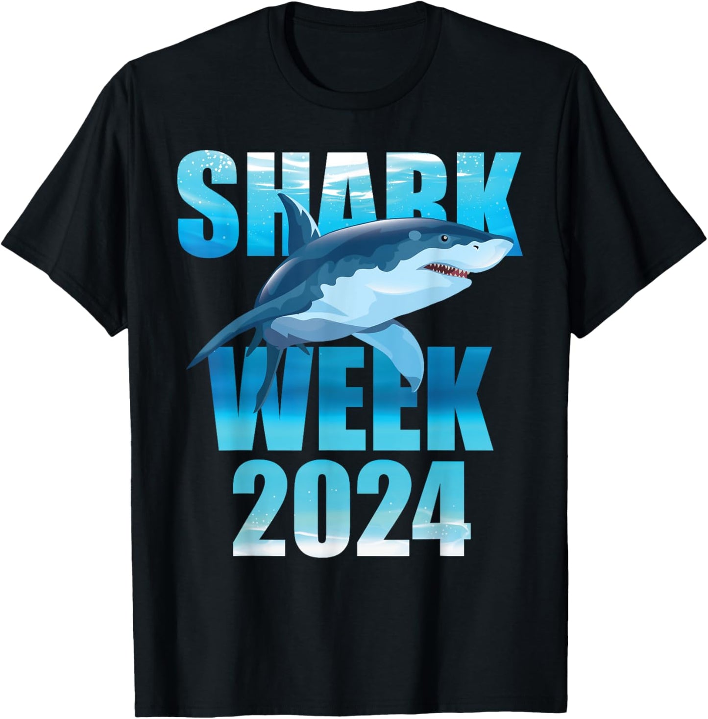 Shark 2024 Week Passion For Shark Lover Family Scuba Diver T-Shirt - T-Shirt | Black