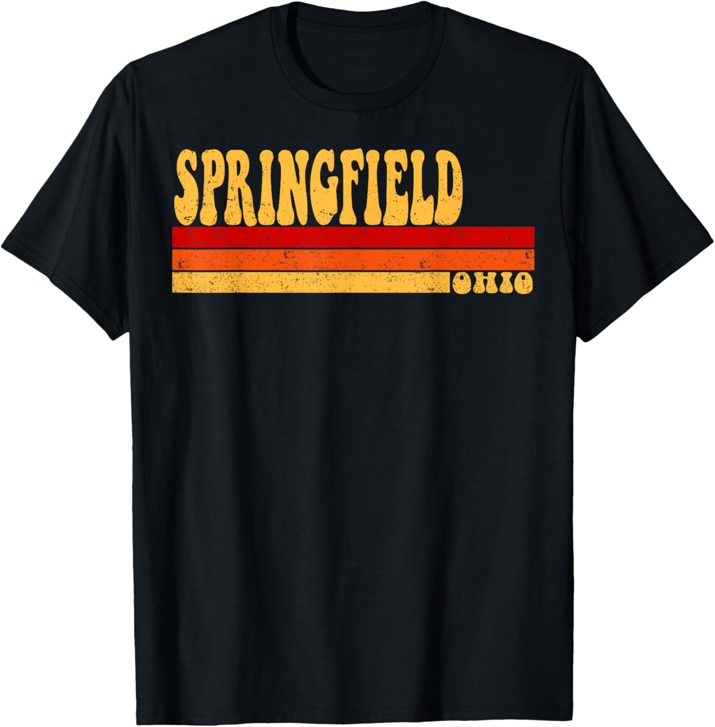 SPRINGFIELD Ohio City Vintage Roots Retro Design 70s 80s T-Shirt - T-Shirt | Black