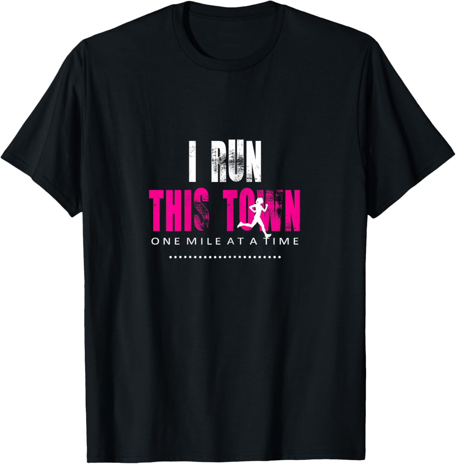 Women's Running Workout Tanks - I Run This Town T-Shirt - T-Shirt | Black