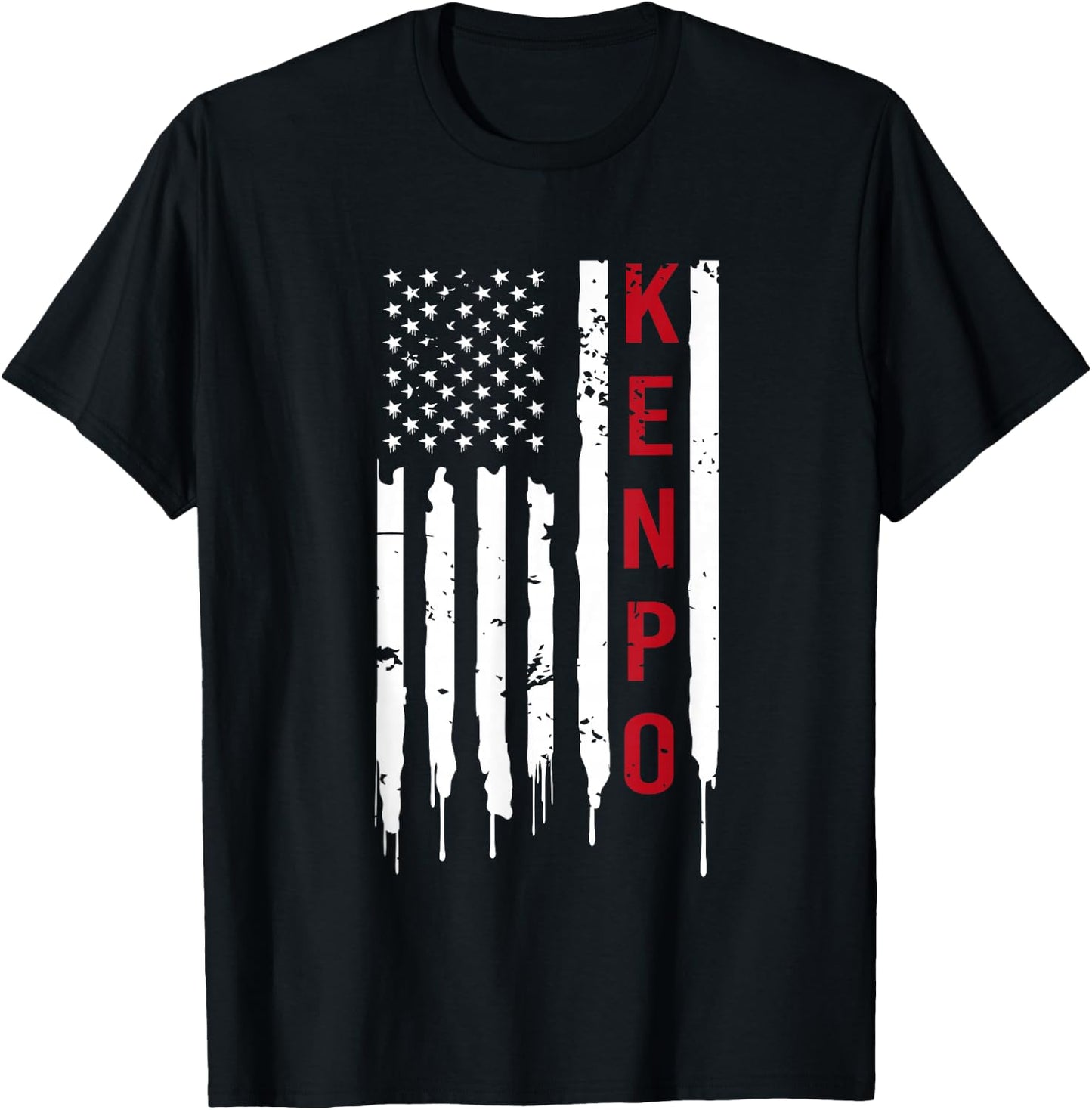 Kenpo Karate American Flag T-Shirt - T-Shirt | Black