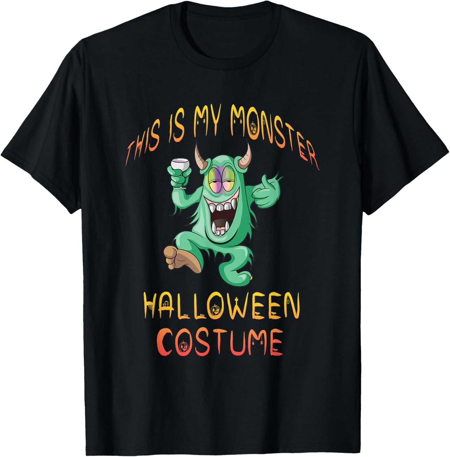 This is my Monster halloween costume, Halloween costume T-Shirt - T-Shirt | Black