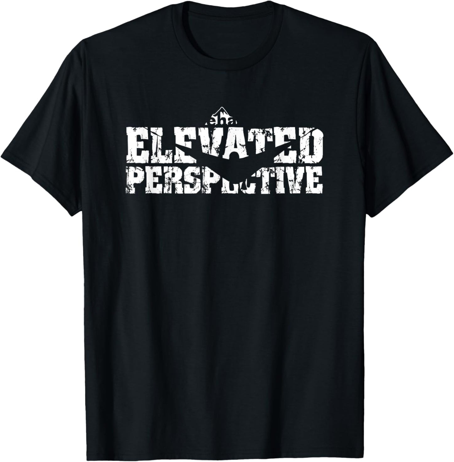 Hammock Camping Elevated Perspective Hiker Camping Gift T-Shirt - T-Shirt | Black