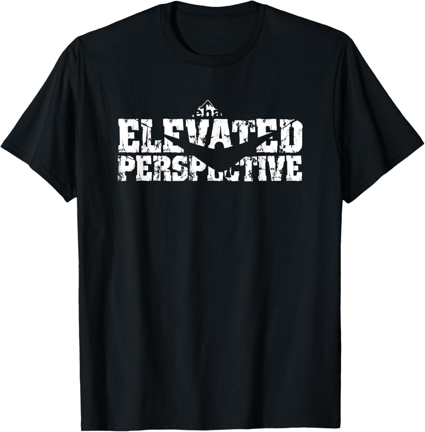 Hammock Camping Elevated Perspective Hiker Camping Gift T-Shirt - T-Shirt | Black
