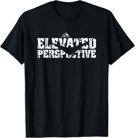 Hammock Camping Elevated Perspective Hiker Camping Gift T-Shirt - T-Shirt | Black