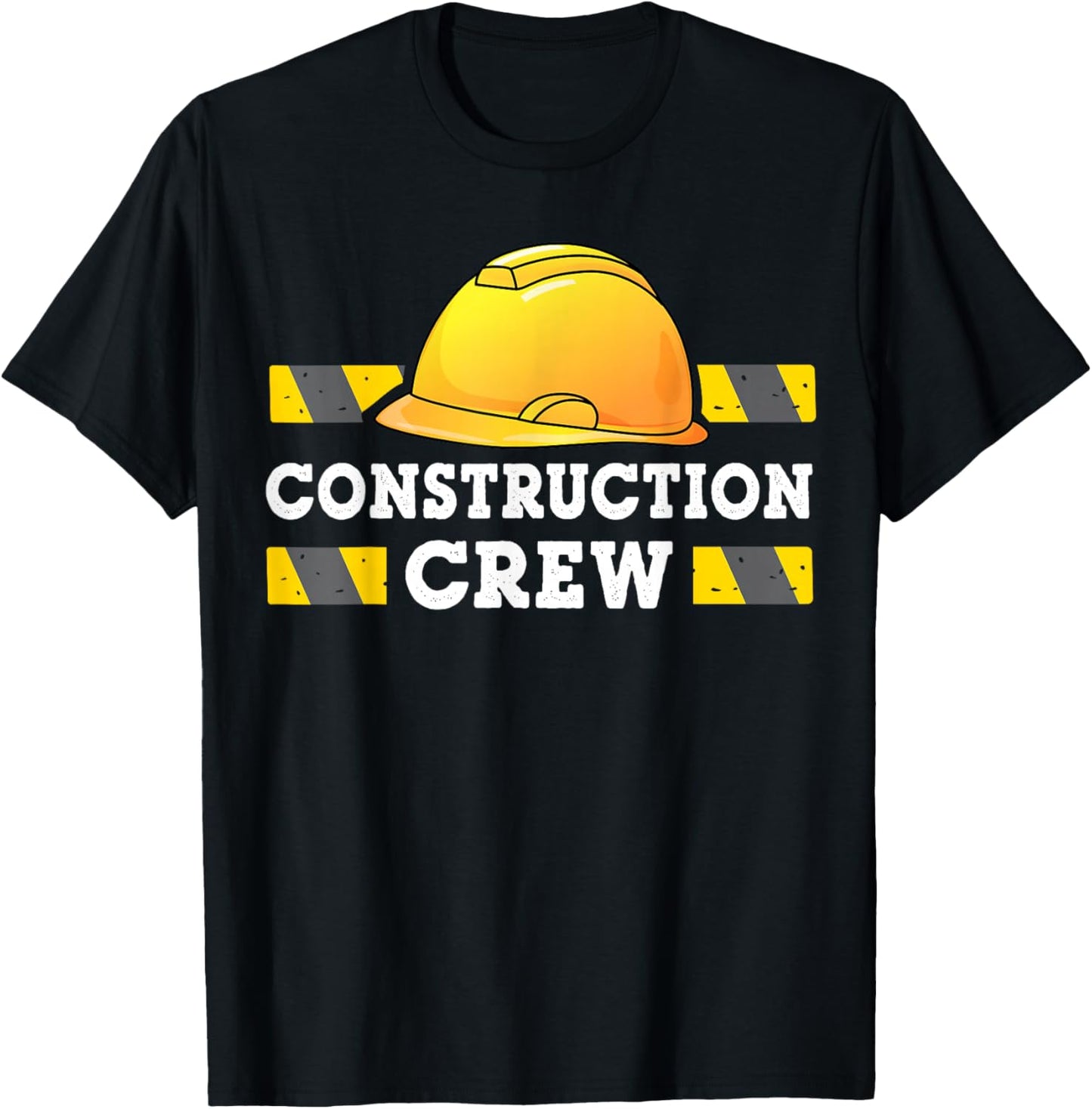 Kids Boys Construction Crew Birthday Party Supplies Matching T-Shirt - T-Shirt | Black