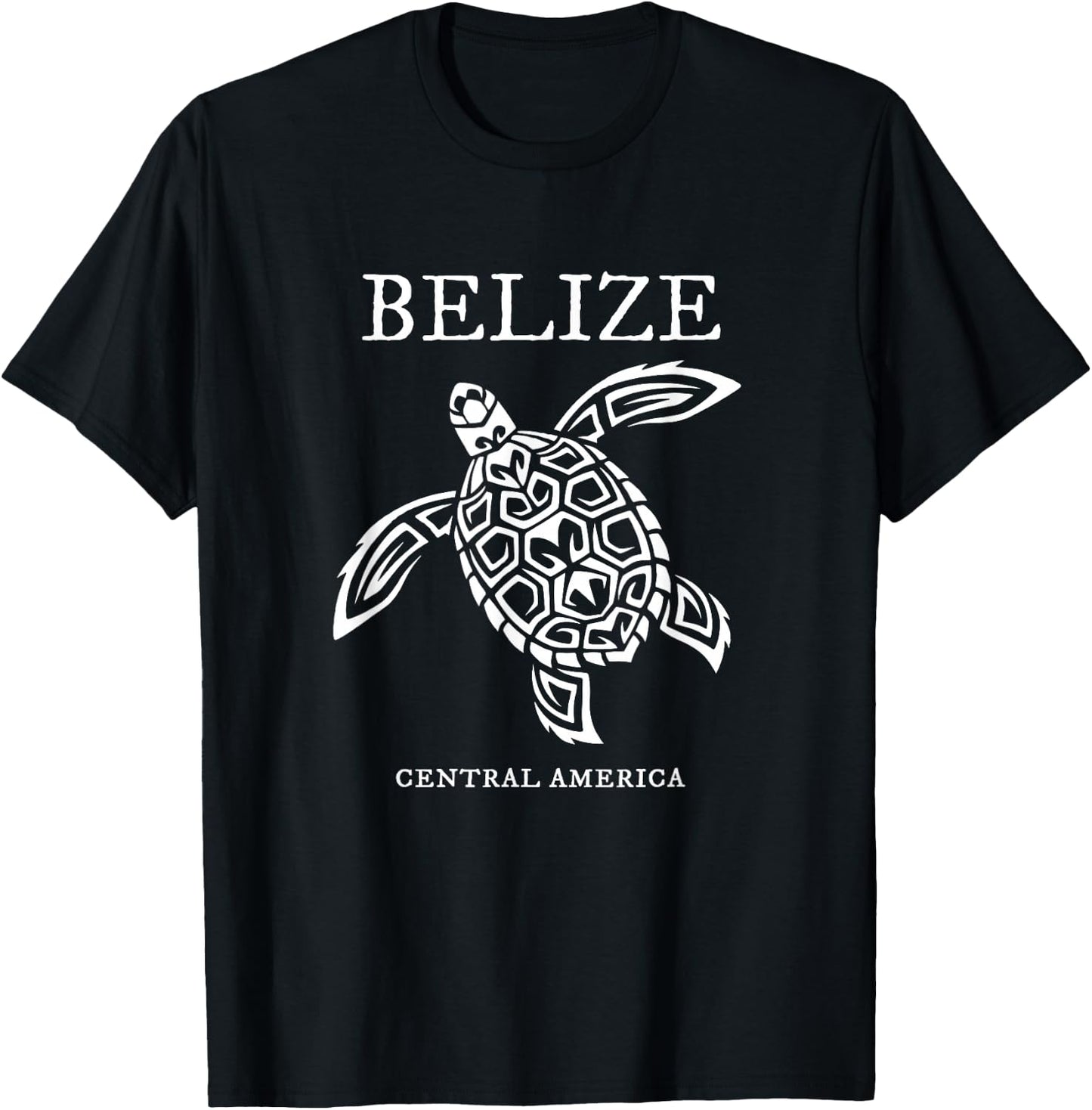 Belize Sea Turtle Retro Vacation Souvenir T-Shirt - T-Shirt | Black