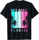 Retro Miami Florida Beach Souvenir Men Women Kids T-Shirt - T-Shirt | Black