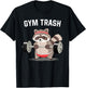 Raccoon Gym Trash Shirt Funny Fitness Racoon Weightlifting T-Shirt - T-Shirt | Black