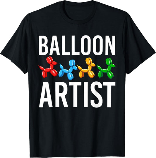 Funny Balloon Artist Twister Animal Twisting Balloons Lovers T-Shirt - T-Shirt | Black