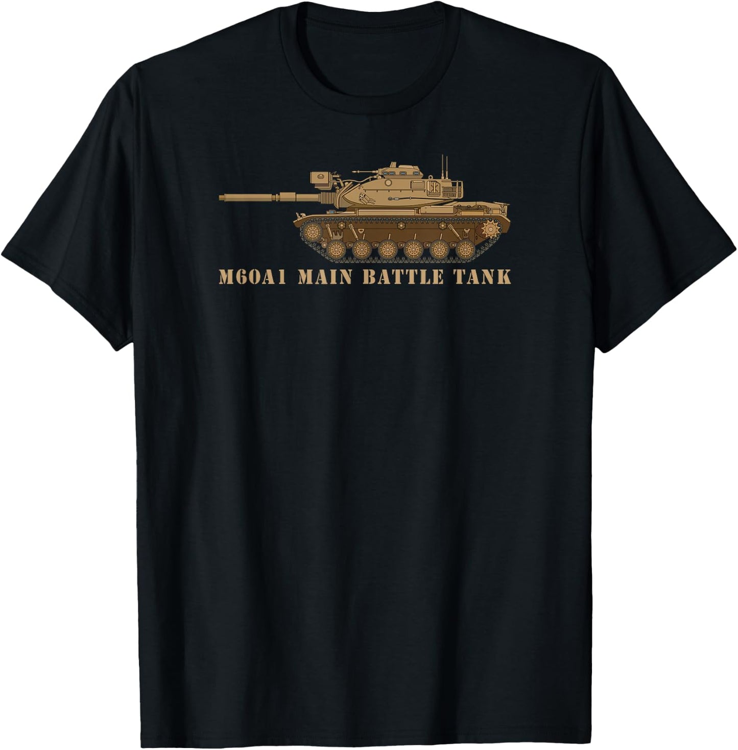 M60 A1 Patton Tank American Tanks Diagram T-Shirt - T-Shirt | Black
