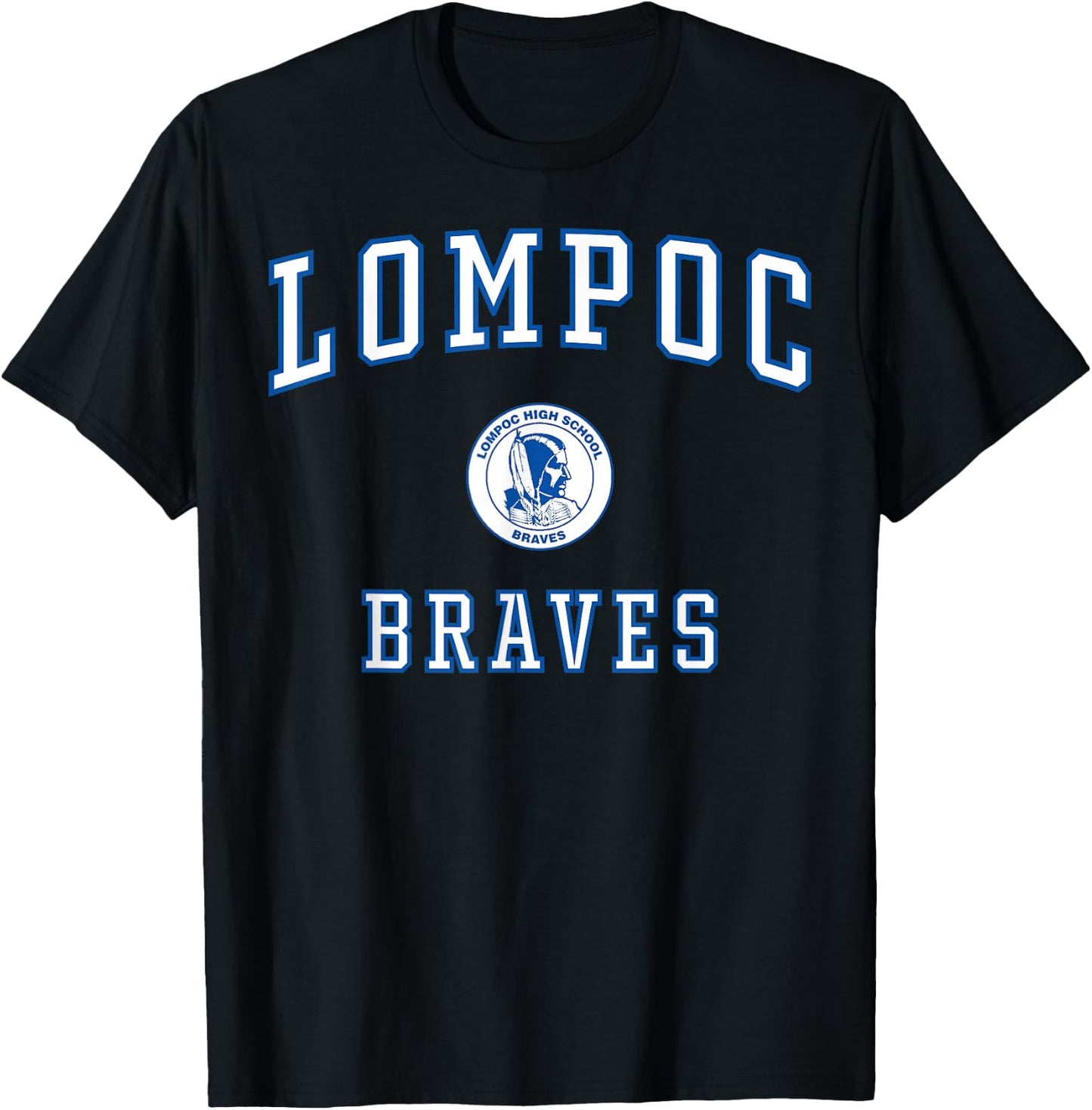 Lompoc High School Braves C1 T-Shirt - T-Shirt | Black