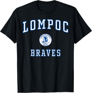 Lompoc High School Braves C1 T-Shirt - T-Shirt | Black