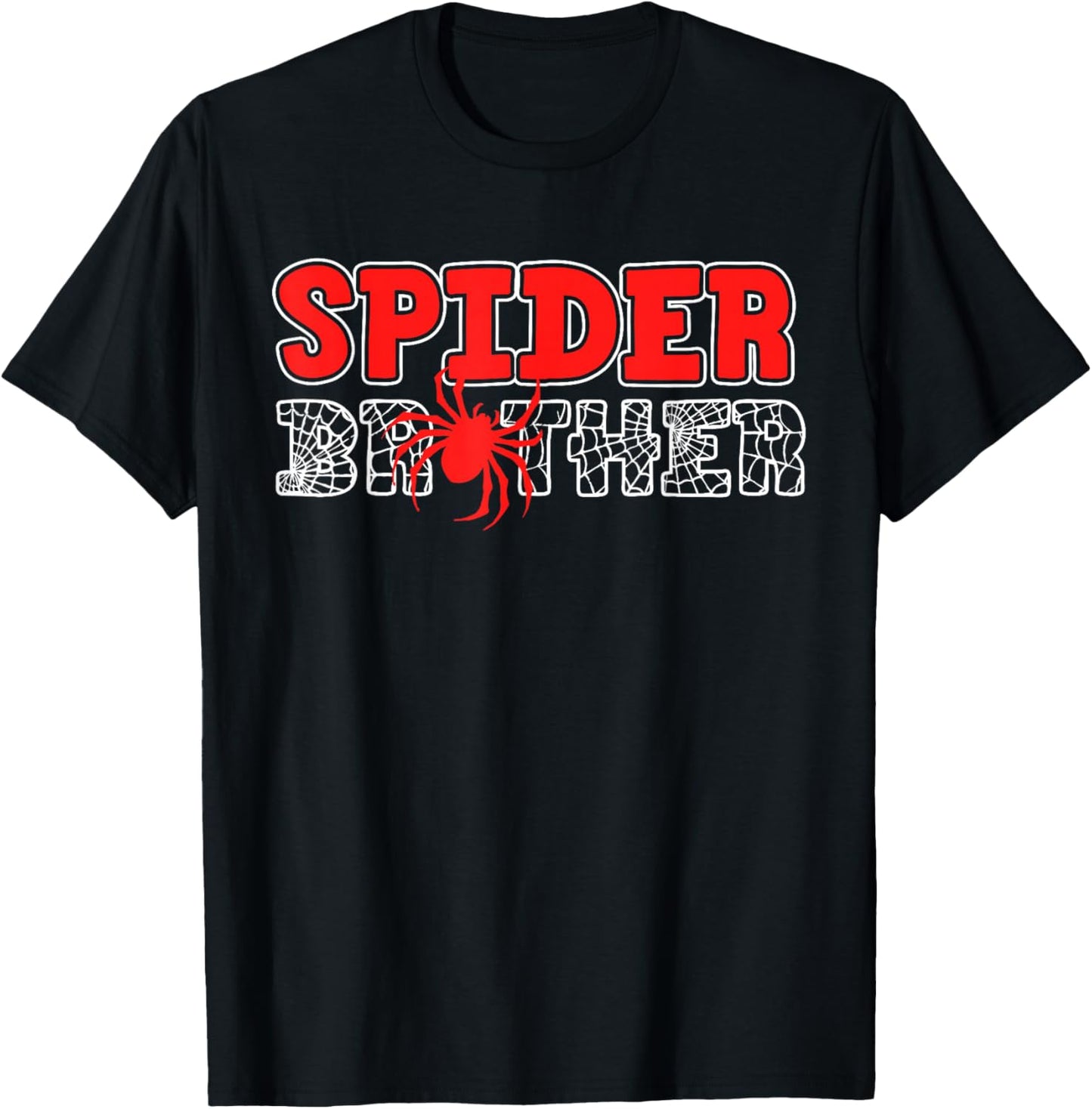 Spider Brother Kid Spidey Birthday Matching Family Christmas T-Shirt - T-Shirt | Black