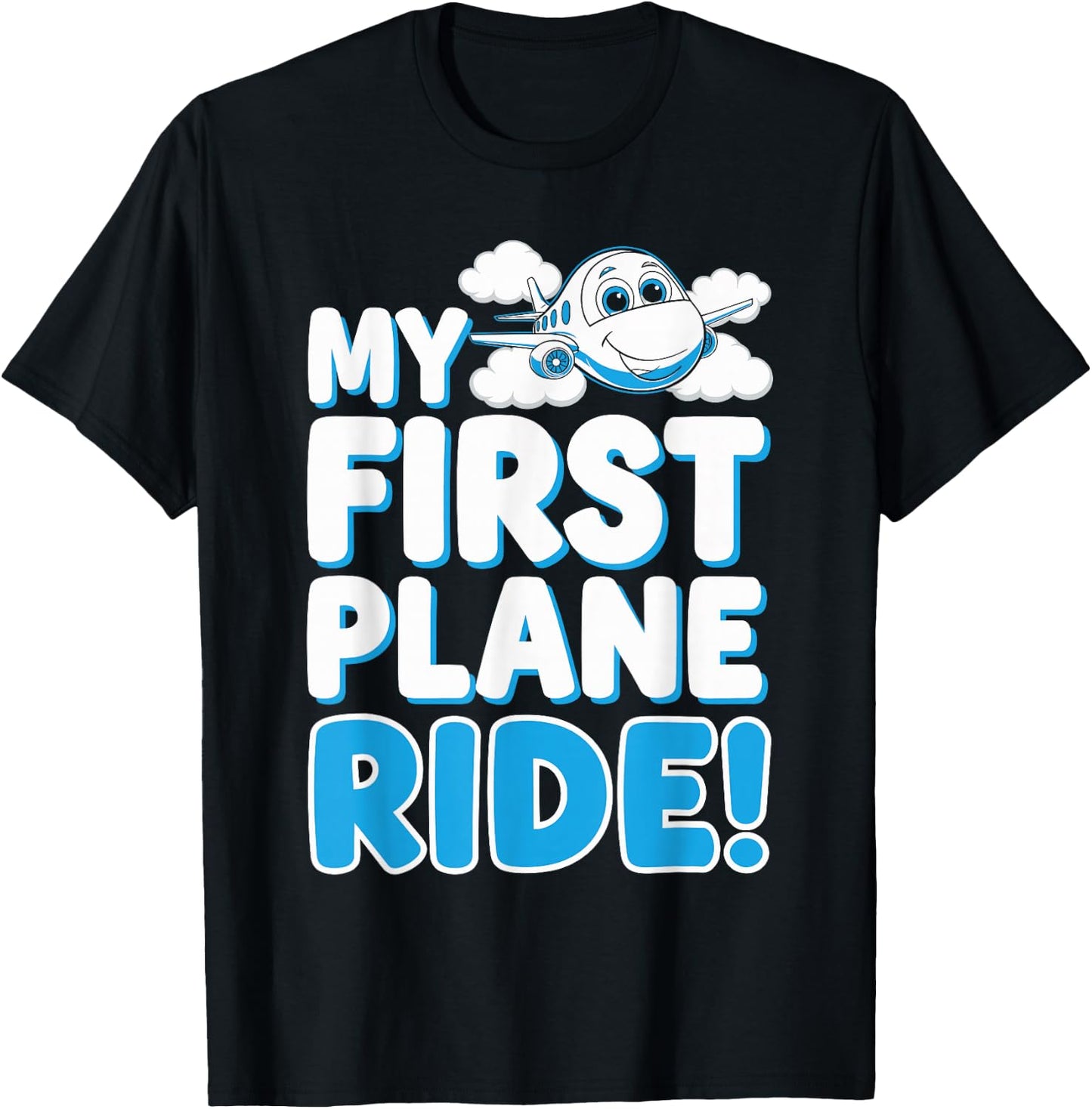 My First Plane Ride First Time Flying Adventure T-Shirt - T-Shirt | Black