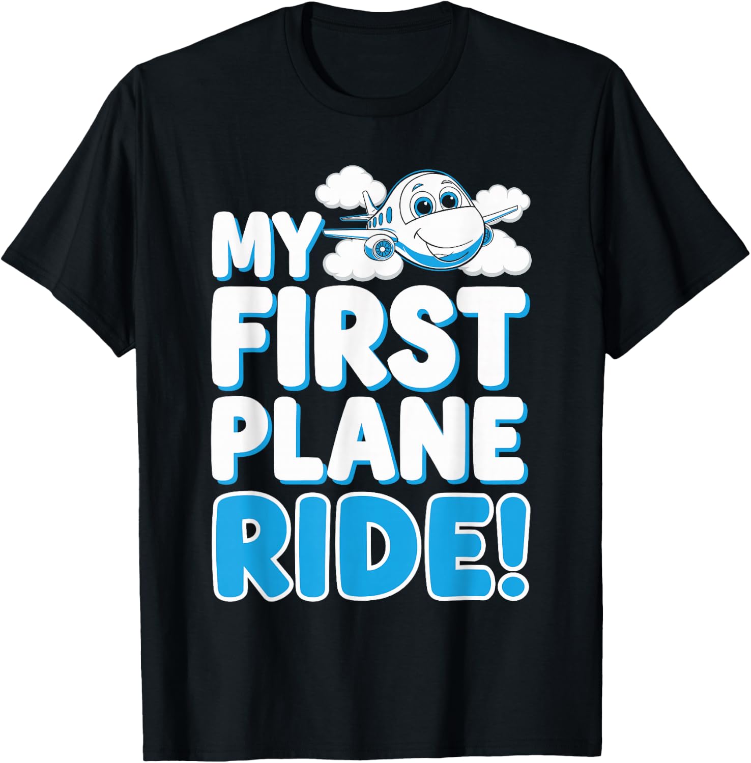 My First Plane Ride First Time Flying Adventure T-Shirt - T-Shirt | Black