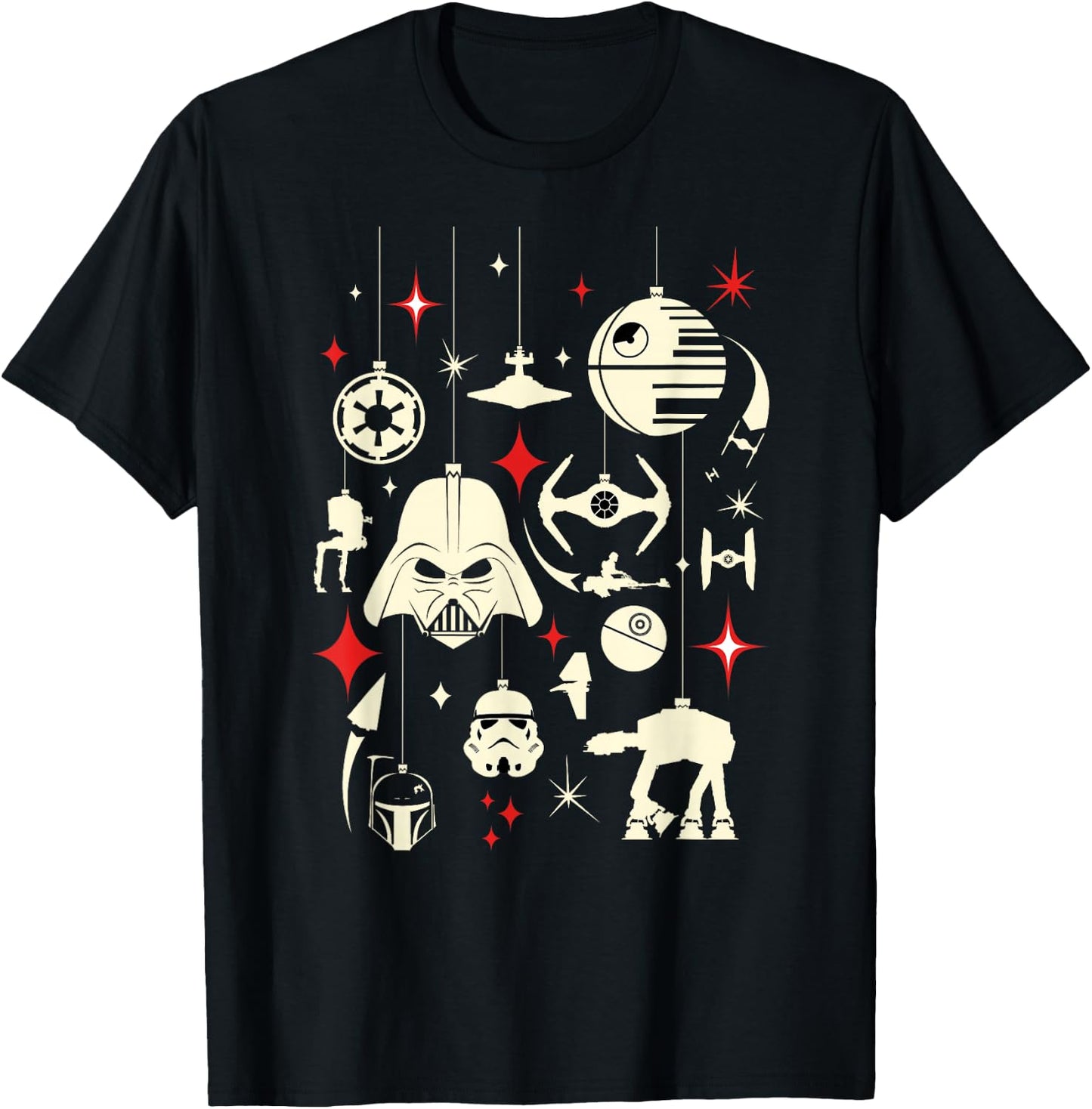 Star Wars Galactic Empire Ornaments Holiday T-Shirt - T-Shirt | Black