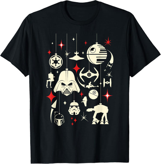 Star Wars Galactic Empire Ornaments Holiday T-Shirt - T-Shirt | Black