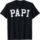 Papi - Classic Bold Font Father's Day Papi T-Shirt - T-Shirt | Black