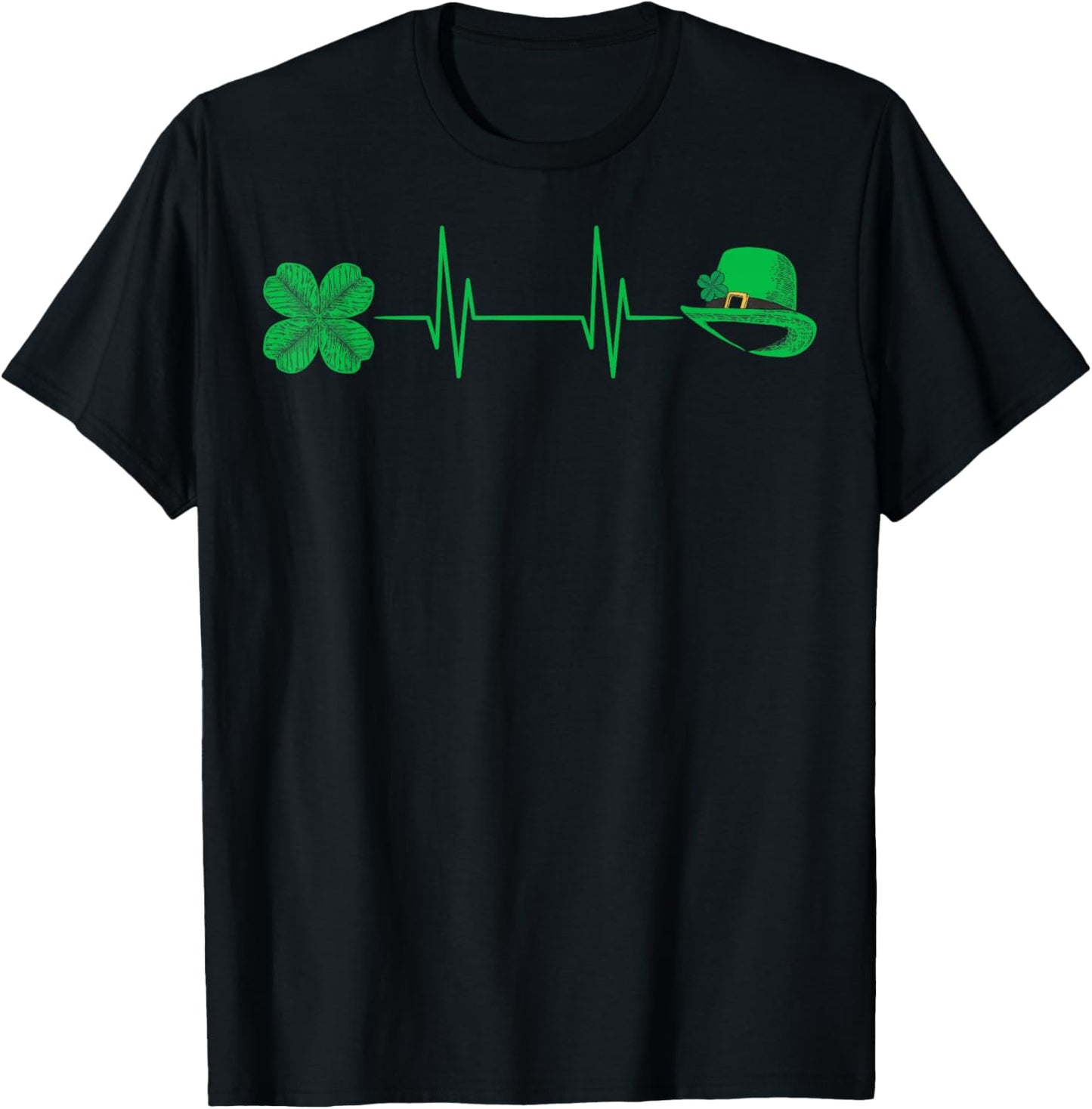 Saint Patricks Day Nursing Stethoscope Nurse Pattys Day T-Shirt - T-Shirt | Black
