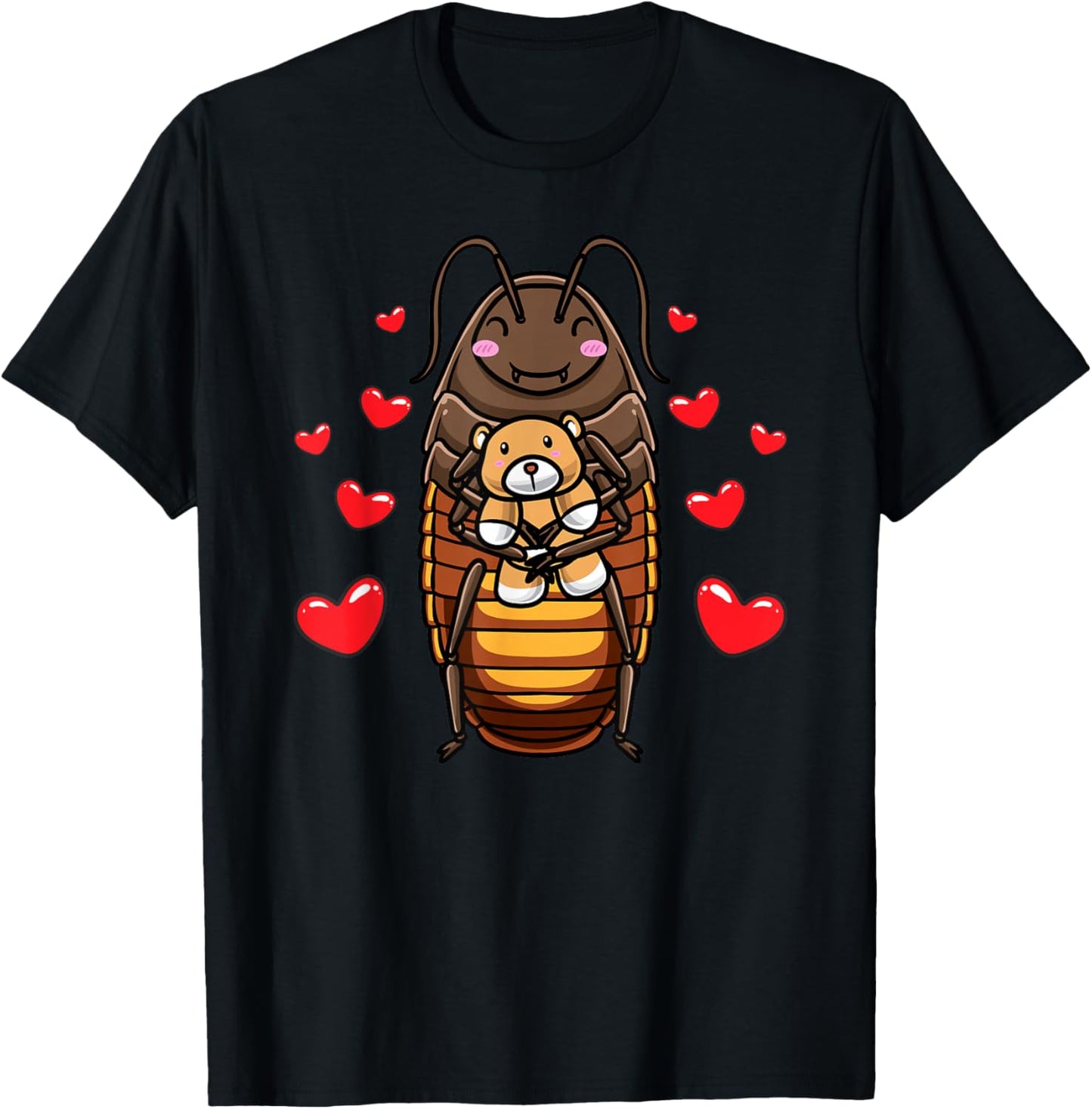 Madagascar Cockroach with Cuddly Toy T-Shirt - T-Shirt | Black