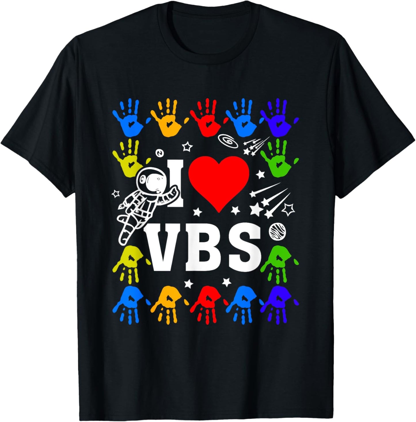 I Love VBS Summer Vacation Bible School Christian Teacher Men Women Kids T-Shirt - T-Shirt | Black