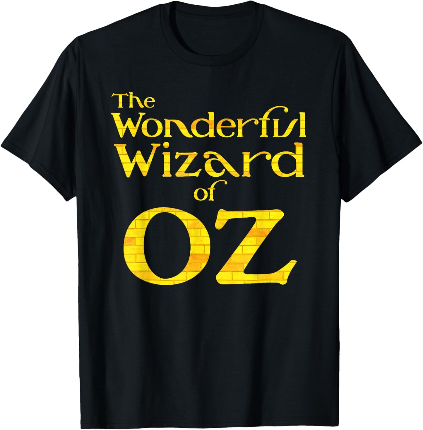 Retro Vintage Yellow Brick Road Wonderful Wizard of OZ Logo T-Shirt - T-Shirt | Black