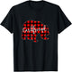Red Plaid Girlfriend Bear Matching Family Christmas Buffalo T-Shirt - T-Shirt | Black