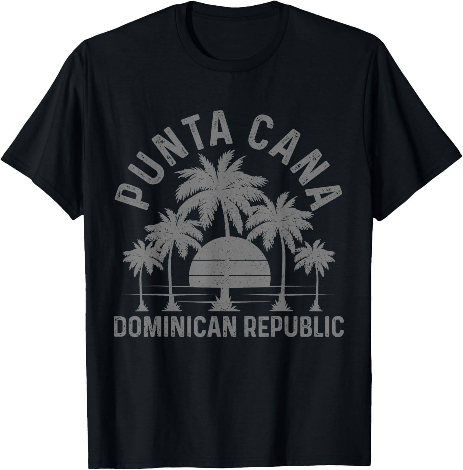 Punta Cana Dominican Republic Beach Sunset Surf Vintage T-Shirt - T-Shirt | Black