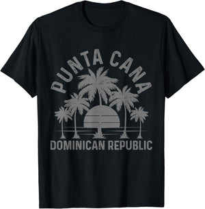 Punta Cana Dominican Republic Beach Sunset Surf Vintage T-Shirt - T-Shirt | Black