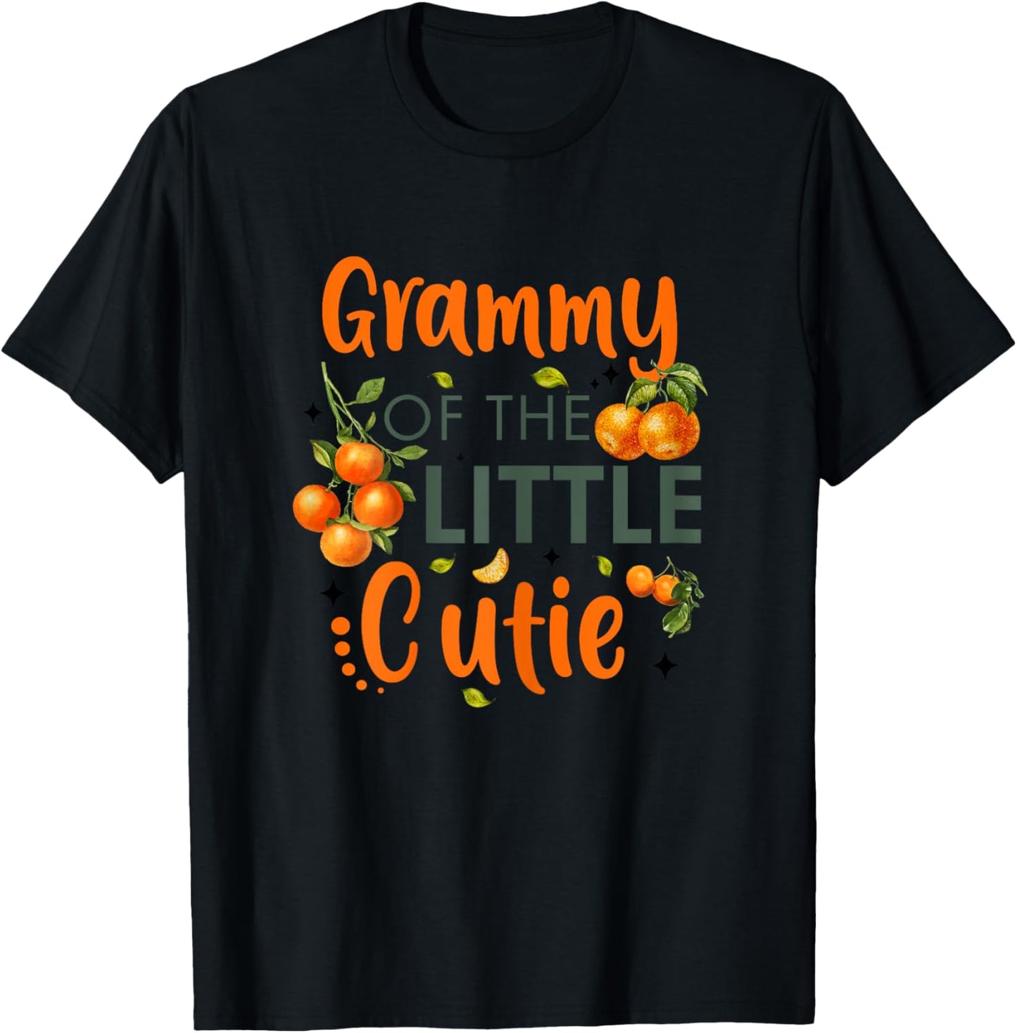 Grammy Of The Little Cutie Orange 1st Birthday Party T-Shirt - T-Shirt | Black