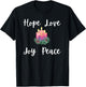 Cute Advent Christian Christmas Hope love joy peace T-Shirt - T-Shirt | Black