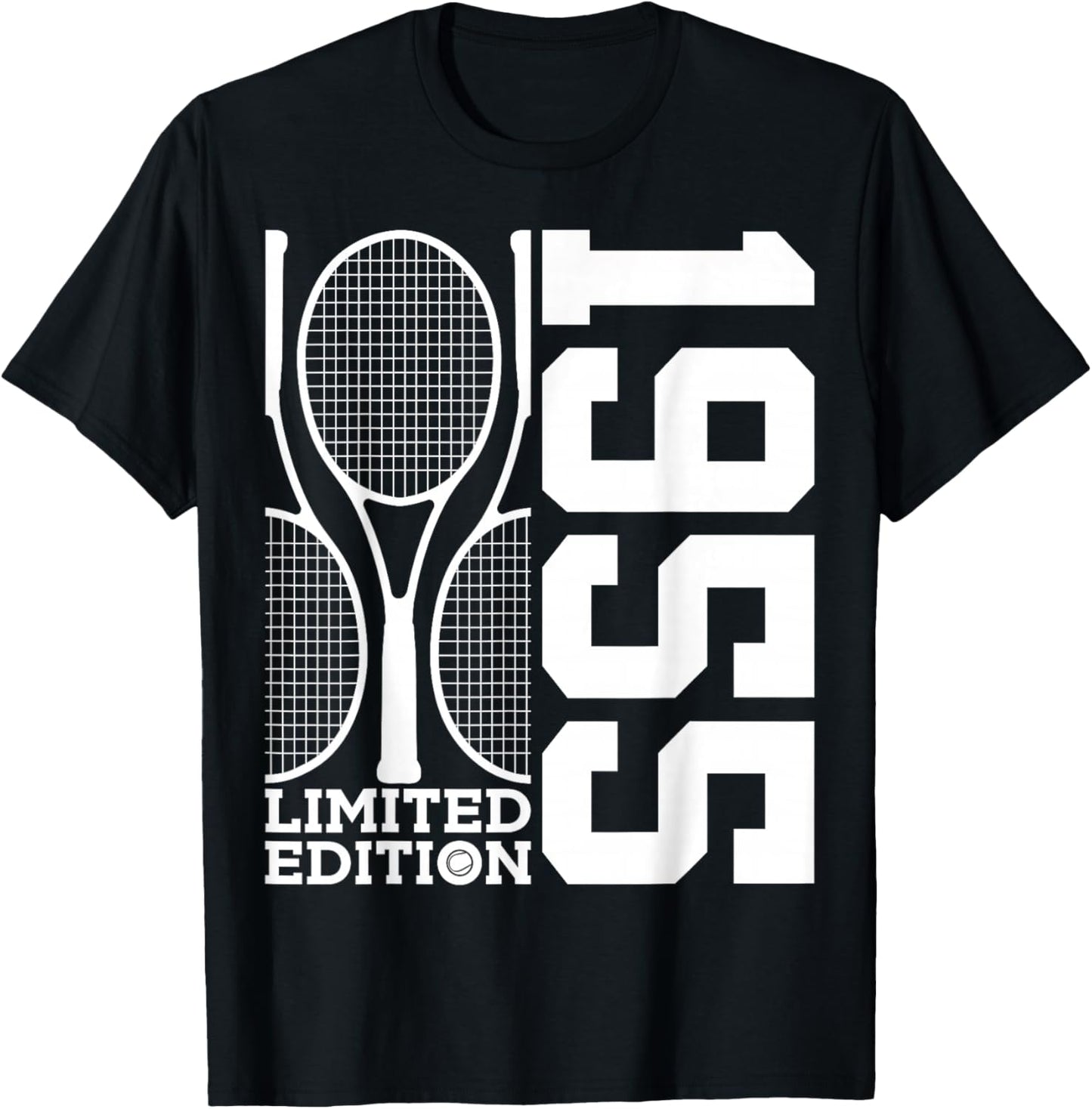 71st BIRTHDAY TENNIS LIMITED EDITION 1955 T-Shirt - T-Shirt | Black
