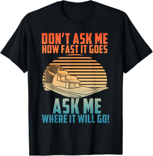 Airboat Art Women Planeboat Air Boat Captain Airboat T-Shirt - T-Shirt | Black