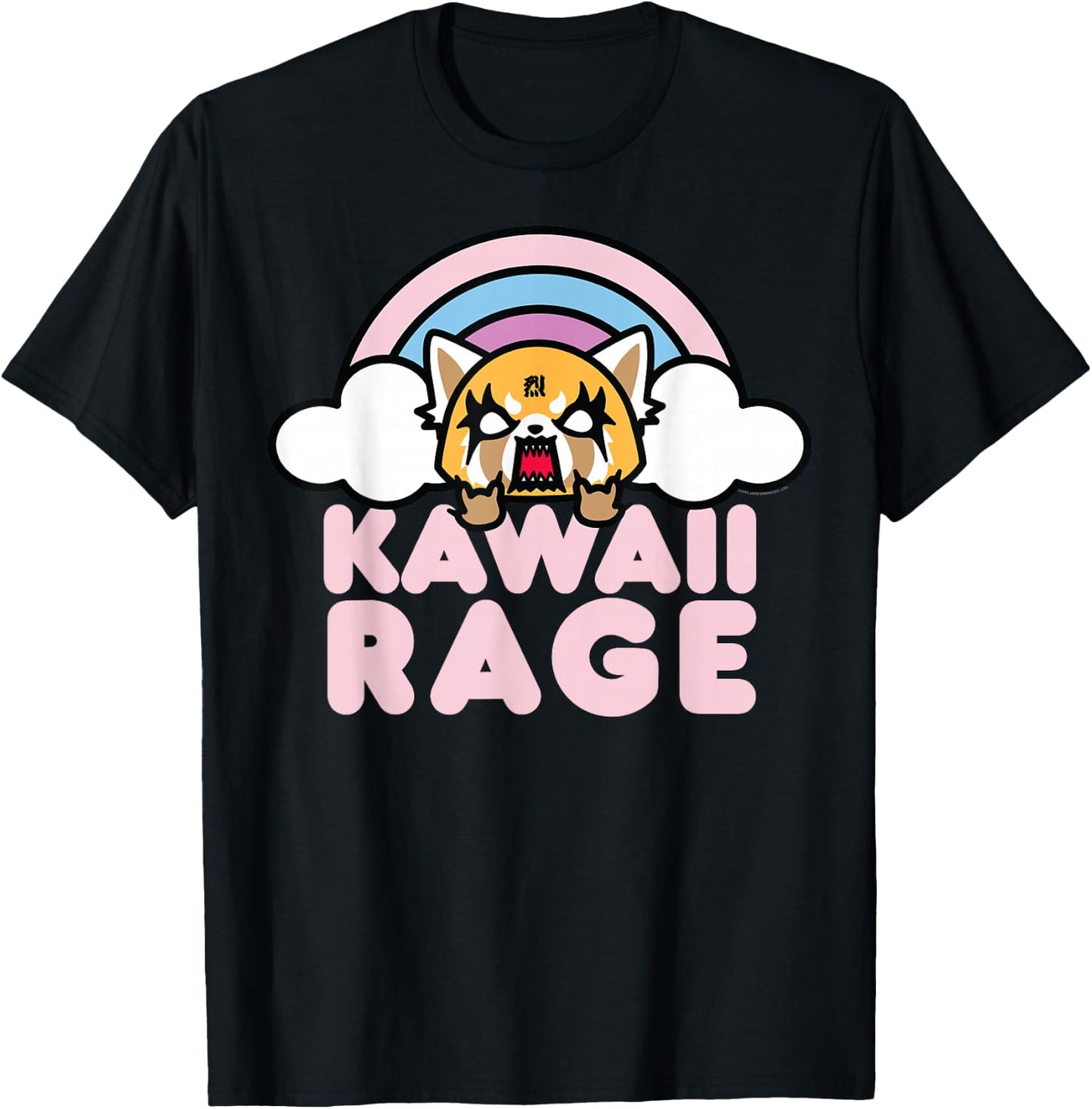 Aggretsuko Kawaii Rage T-Shirt - T-Shirt | Black