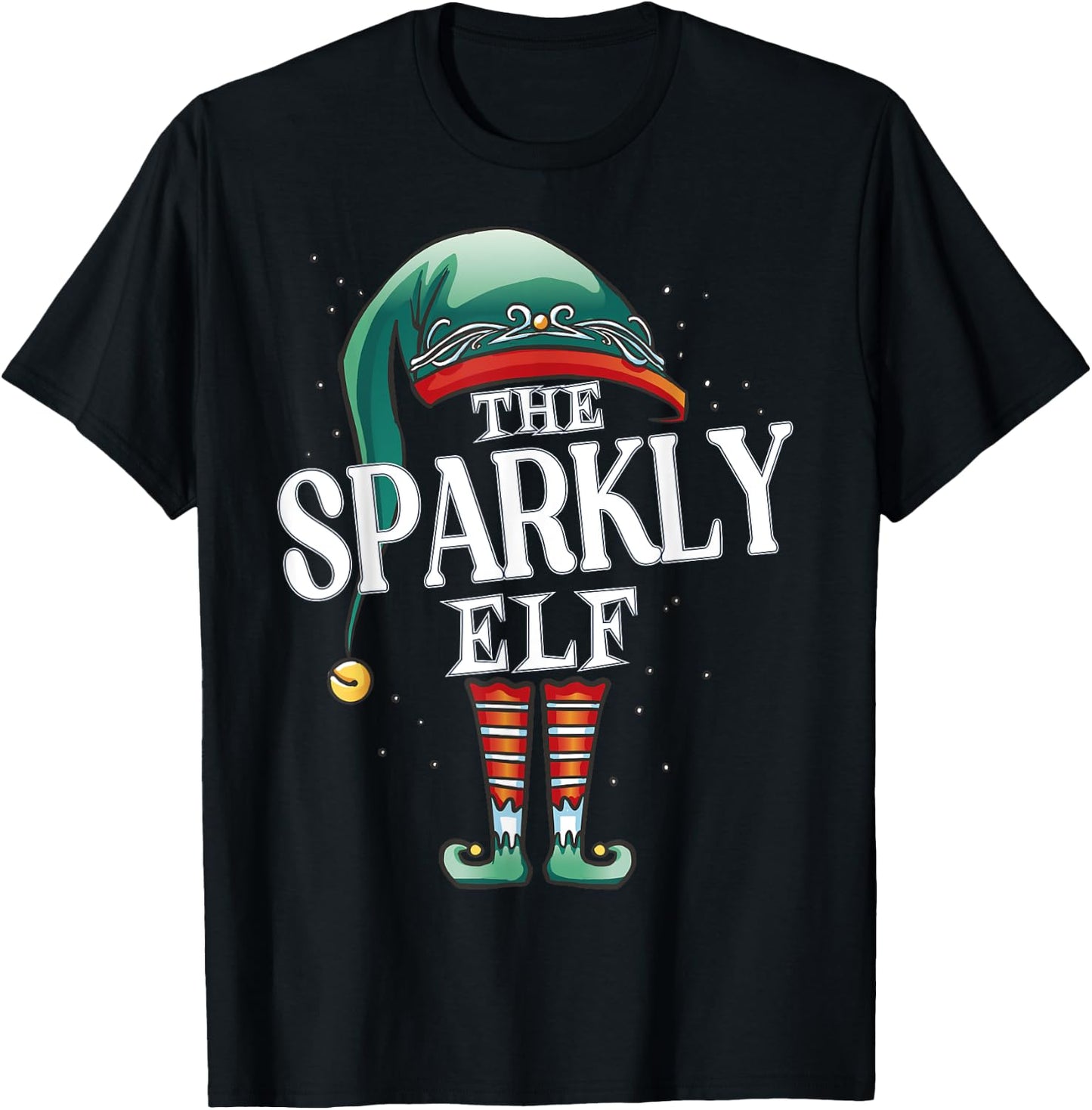 Sparkly Elf Christmas Group Xmas Pajama Party T-Shirt - T-Shirt | Black