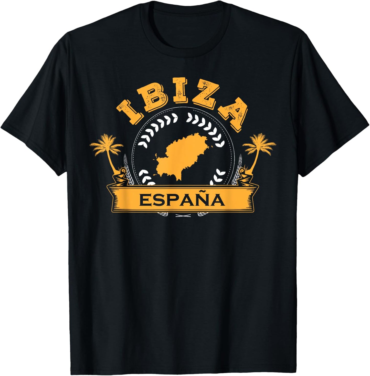 Ibiza Espana Beach Palm Tree Party Destination Gift Men Women Girls Kids T-Shirt - T-Shirt | Black