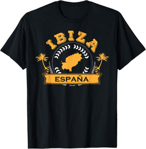 Ibiza Espana Beach Palm Tree Party Destination Gift Men Women Girls Kids T-Shirt - T-Shirt | Black