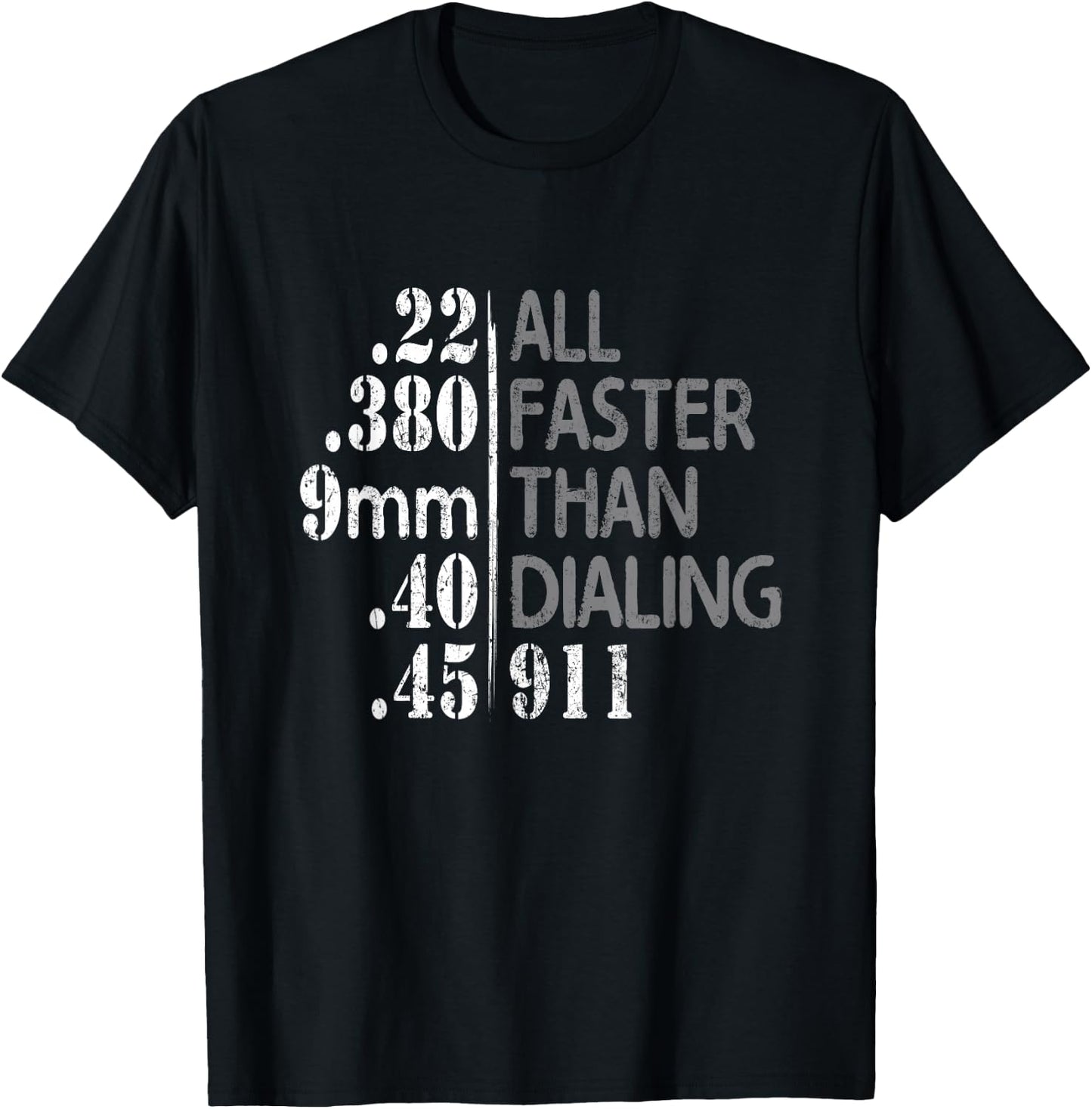Shooter Cannon Rifle Bullet All faster than dialing 911 T-Shirt - T-Shirt | Black
